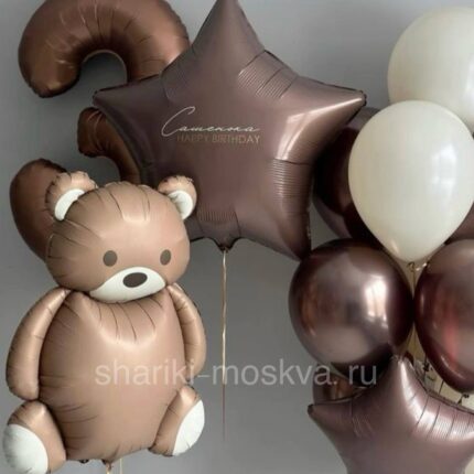 Коричневые шары и мишка